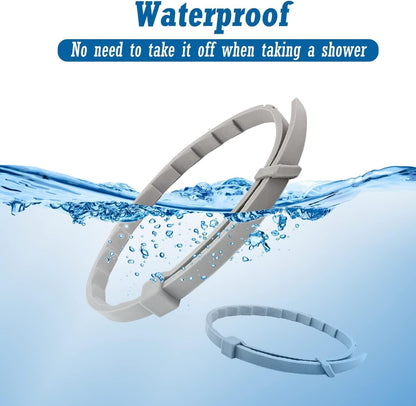 Flea Collar for Dogs, 2 Pack Collar for Dogs, 12 Months Protection, Waterproof, Adjustable One Size Fits All, Grey