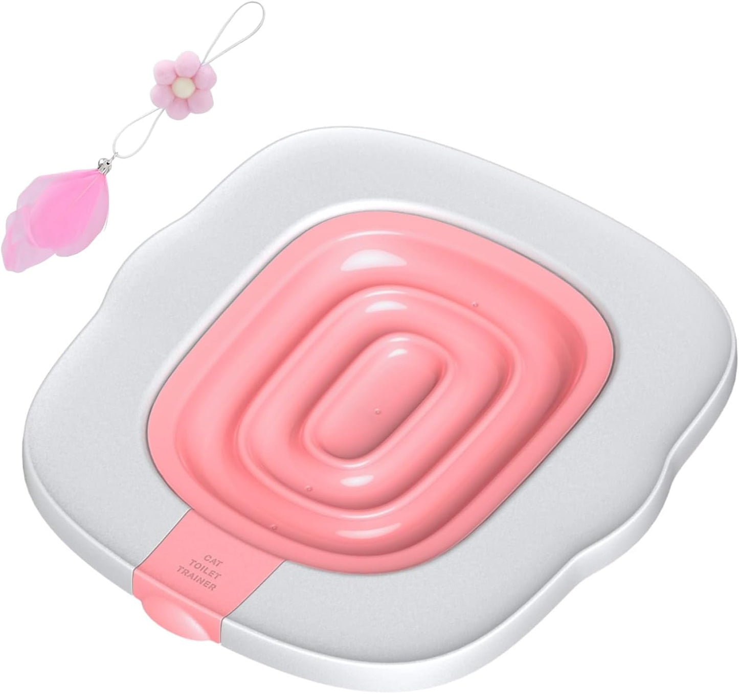 Cat Toilet Training Kit,Upgraded Cat Toilet Training Systems,Universal Reusable Trainer for Pet (Upgraded-Pink)