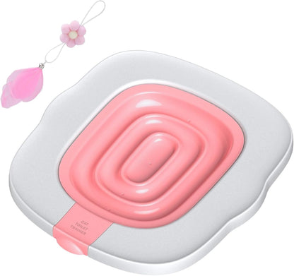 Cat Toilet Training Kit,Upgraded Cat Toilet Training Systems,Universal Reusable Trainer for Pet (Upgraded-Pink)