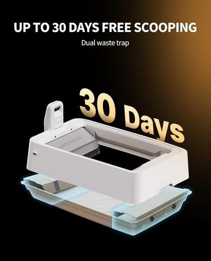 PETKIT Crystal Cat Litter with Tray, Suitable for Purobot Crystal Duo Self Cleaning Cat Litter Box, Dust-Free Mess-Free No Refilling, Odor Control, 6.79lbx4 Packs Packs