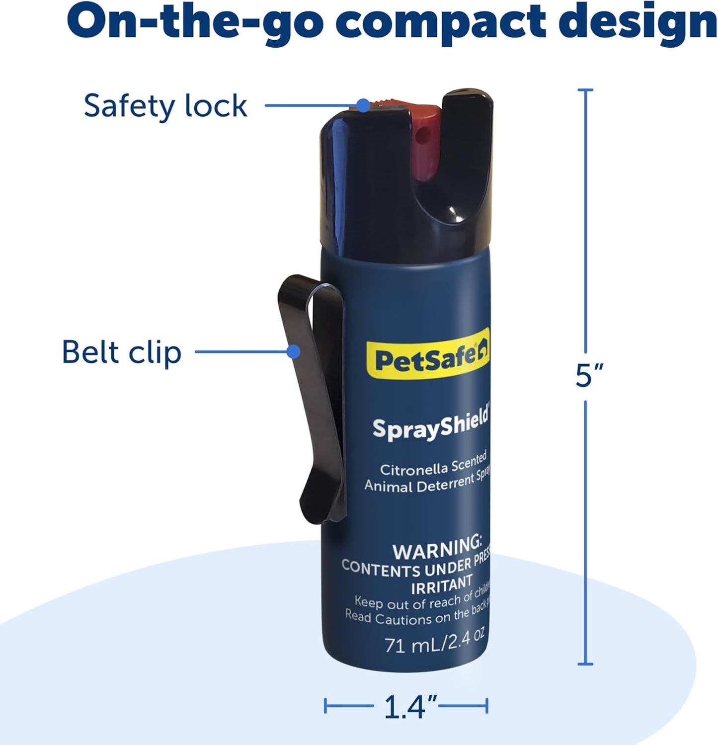 PetSafe SprayShield Animal Deterrent Spray - Non-Toxic & Humane Personal Safety Spray to Deter Aggressive Animals & Stop Dog Fights - Powerful Citronella Scent