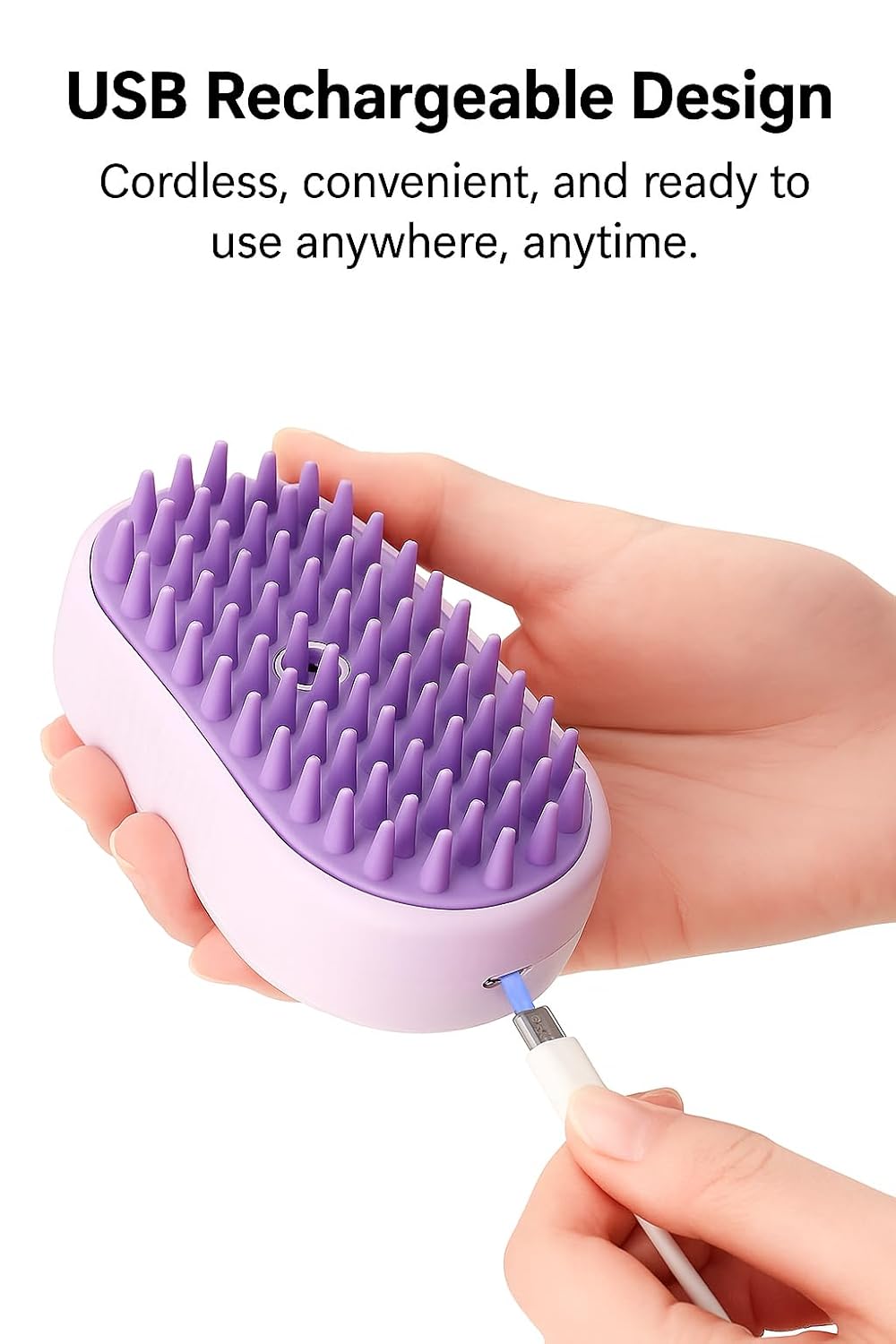 Cat Steam Brush for Shedding – Pet Steam Grooming Tool for Cats & Dogs, Rechargeable De-Shedding Cat Brush with Cleaning & Massage