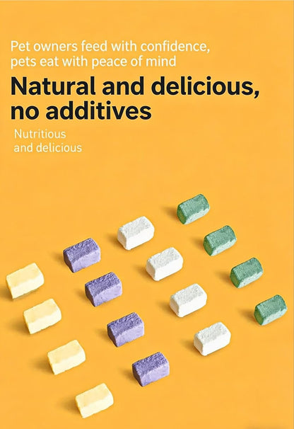 Freeze Dried Tofu for Hamsters High Protein Low Fat & Balanced Minerals Grain Single Ingredient Natural Treats for Rabbits Guinea Pigs & Small Pets (Freeze-Dried Tofu - Purple Sweet Potato)