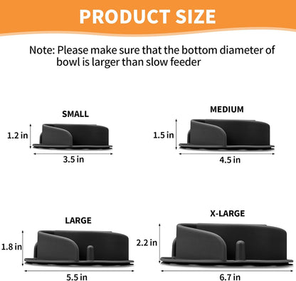 Slow Feeder Dog Bowls Insert, Animire Soft Silicone Slow Eating Dog Food Bowl for Small, Medium and Large Dogs, Compatible with Regular and Elevated Bowls
