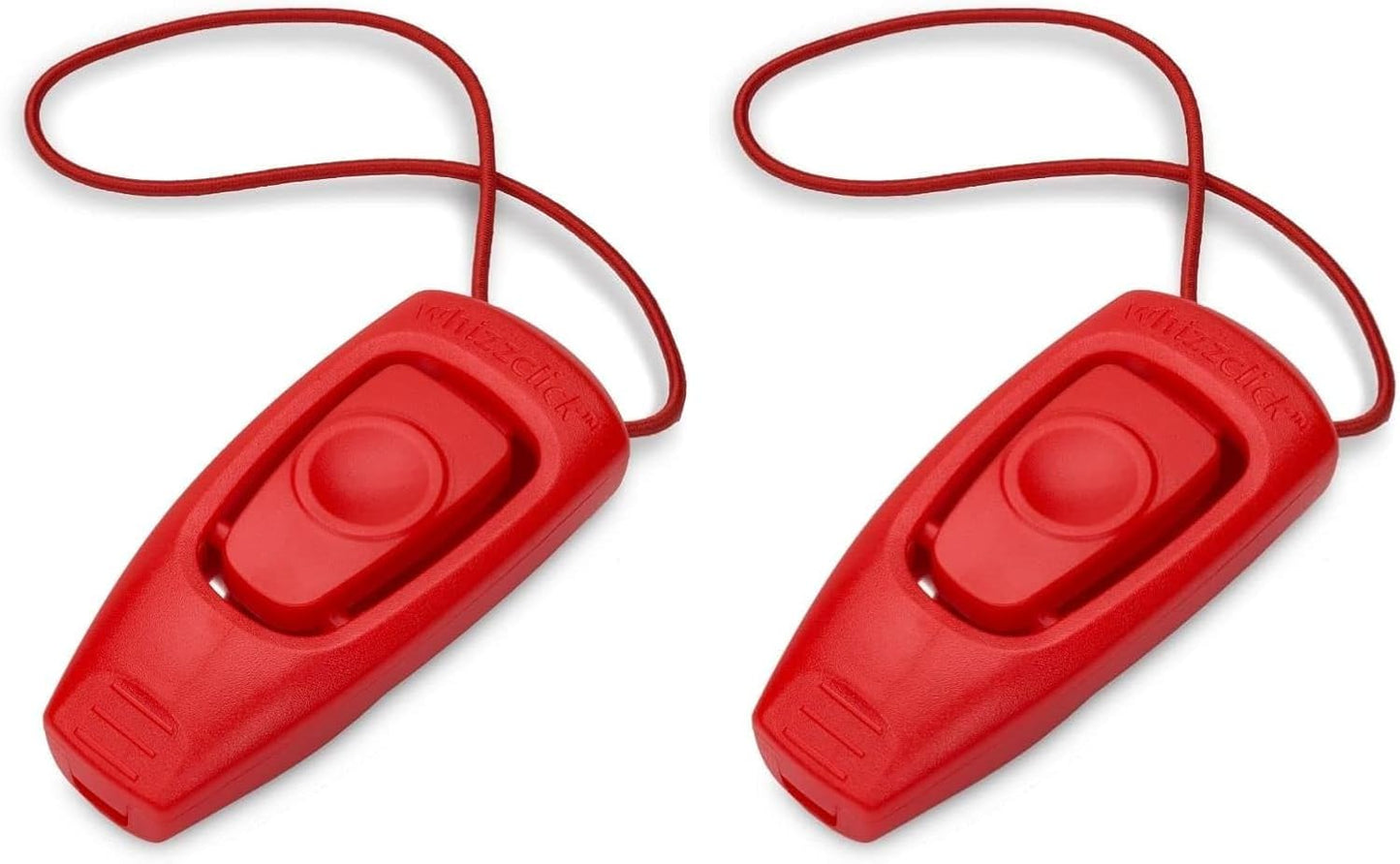 Company of Animals Whizzclick, Clicker and Whistle Combined, Recall and Reward Training, Wrist Strap, for All Dogs Including Sensitive Dogs and Puppies (Pack of 2)