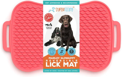 Marley Reversible Lick Mat. Reversible Dog Lick Mat. Lick Mat for Dogs. Premium Food-Grade Silicone Slow Feeder Dog Feeding Mat Non-Slip Design Dog Treat Mat
