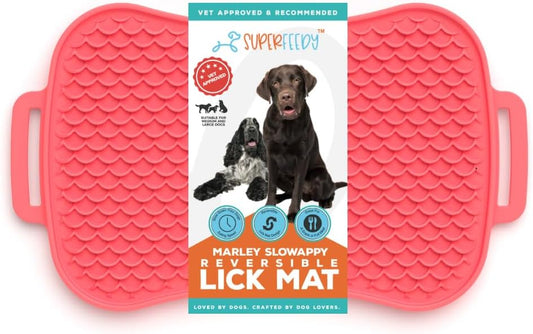 Marley Reversible Lick Mat. Reversible Dog Lick Mat. Lick Mat for Dogs. Premium Food-Grade Silicone Slow Feeder Dog Feeding Mat Non-Slip Design Dog Treat Mat