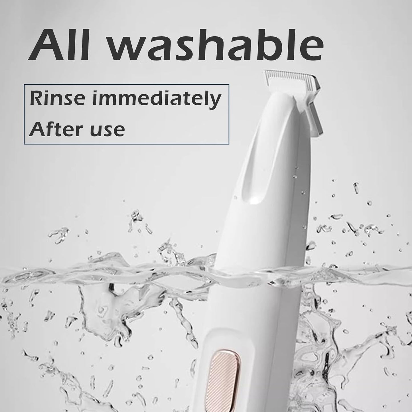 Pet Trimmer, Electric Multifunctional Pet Hair Clippers, Waterproof Rechargeable Shaver with LED Light, Low Noise Trimmer for Paws Eyes Ears Face Buttocks for Large/Small Dogs and Cats