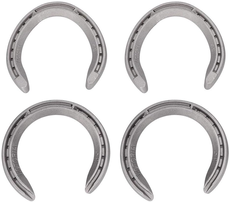 Horseshoe, 4pcs Aluminum Alloy Horse Shoes Horse Riding Equestrian Tools, for Horses That Have More Exercise or Work(13cm)