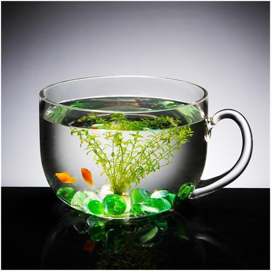 Fish Tank Fish Tank Aquarium Desktop Creative Bowl Shape Goldfish Living Room Small Glass Tanks