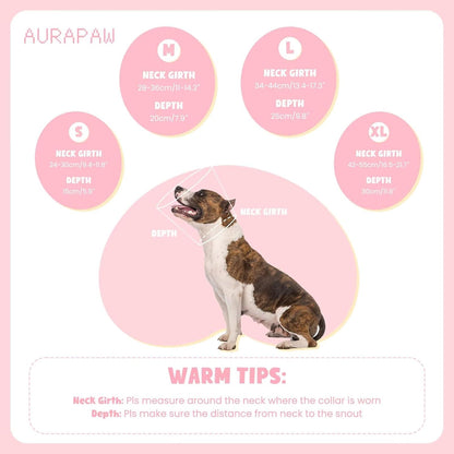 Dog Cone Collar for Dogs After Surgery,Transparent Dogs Cone Stop Licking,Foldable Dog Recovery Collars & Cones Anti-Bite Lick Protective Wound,Protective Elizabethan Collar Alternative,Pink,M