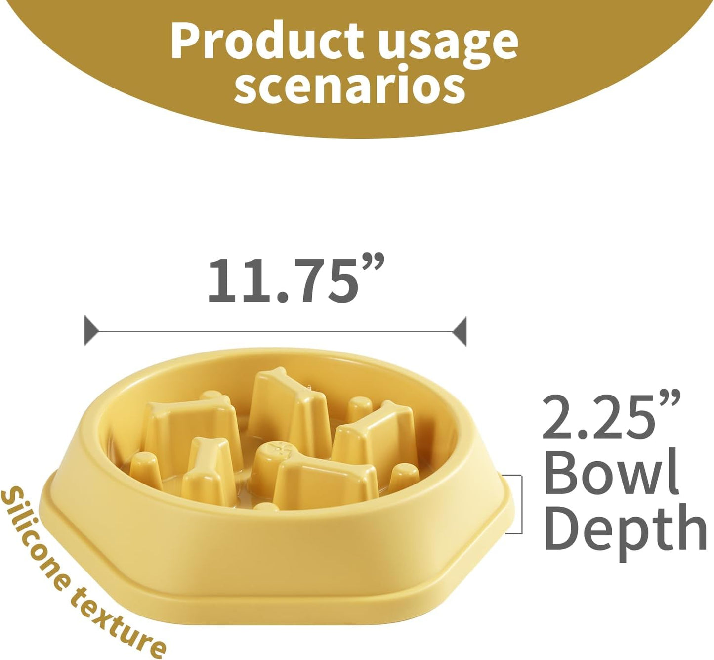 Anti-gulping Slow Feeder Bowls Slow Dog Eating, reducing gastric Burden and Bloat. Safe, Durable, Easy to Clean—Ideal for pups/Adults. Healthy Habits, Energy Management, Function + Safety.V