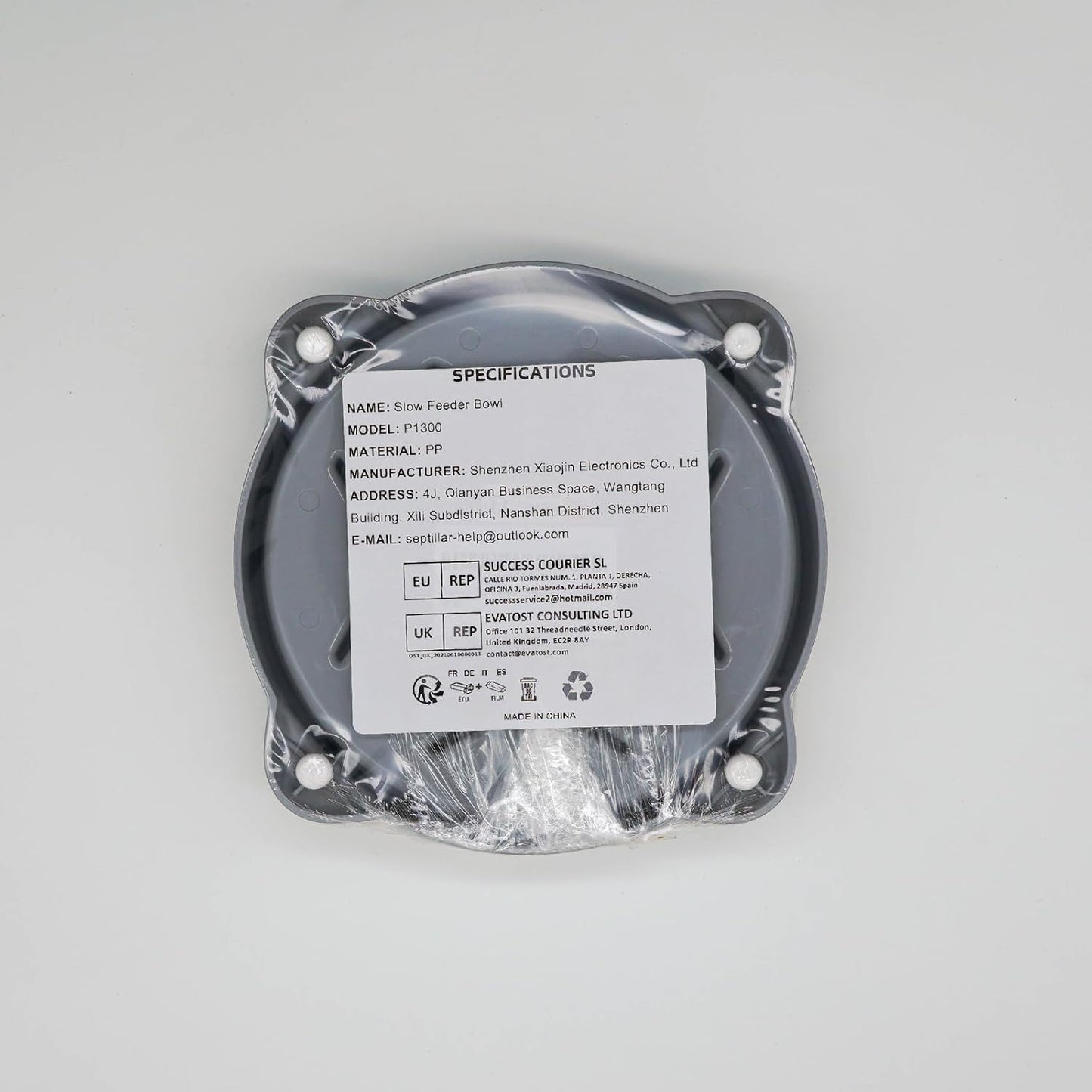 Slow Feeder Dog Bowls Small Breed, Dog Food Bowl Small Anti-Choking Bloat Stop Puzzle Healthy Eating Bowl (Blue, 1 Cup)