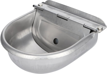 Acouto Automatic Water Bowl Horses Stainless Water Trough Bowl Automatic Drinking Horses Goats Sheep Cattle Livestock Waterer & Watering Equipment