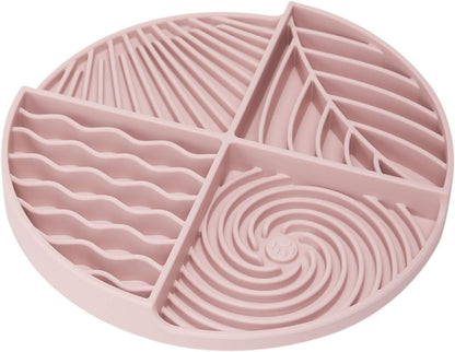 Slow Feeder Dog Bowls, Lick Mat for Dog, Silicone Dog Feeding Bowls with Suction Cups, Pink