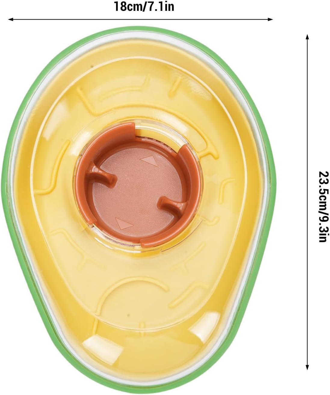 Yosoo Health Gear Avocado Pet Feeder Plastic Slow Feeder Dog Bowl, Leakage Design, Attractive Avocado Shape, Prevents Food Spillage, Practical and User Friendly, for Cats and Dogs