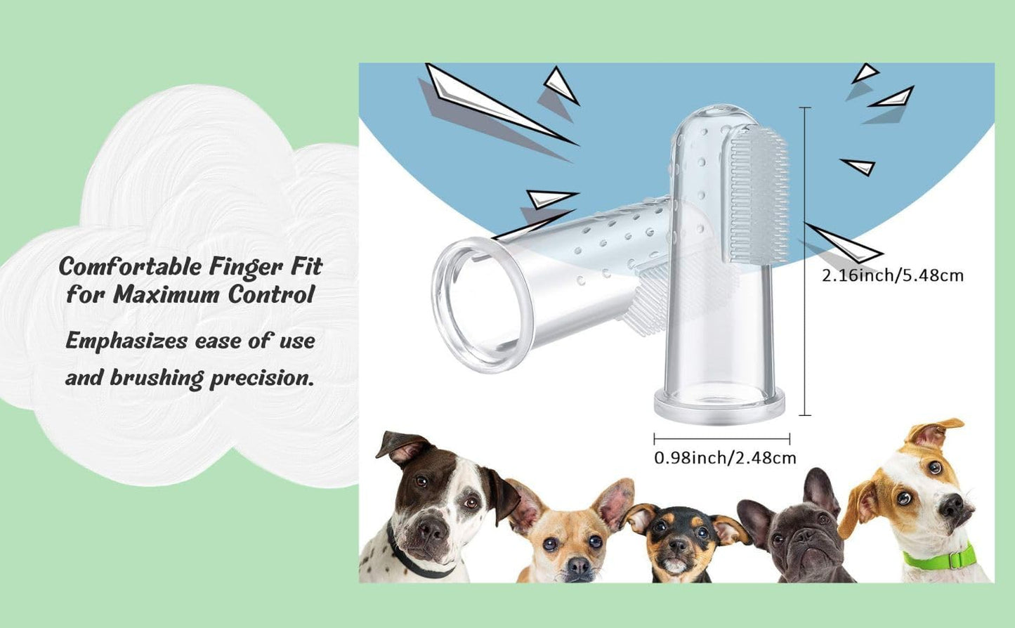 Slow Feeder Insert for Dog Bowl with Suction Cups – Anti-Choke Silicone Design Fits Most Dog Bowls – Includes 3 Finger Toothbrushes for Puppy & Pet Dental Care – Blue, Pink, Black Color