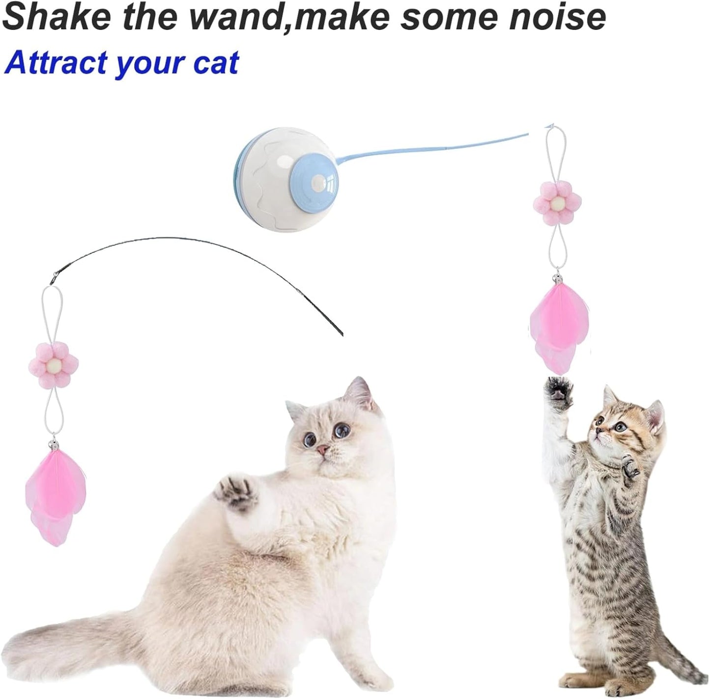 Cat Toilet Training Systems,Cat Toilet Training Kit,Reusable Plastic Trainer for Pet Cleaning with 1 Replaceable Cat Feather Toy,Litter Boxes (Pink)