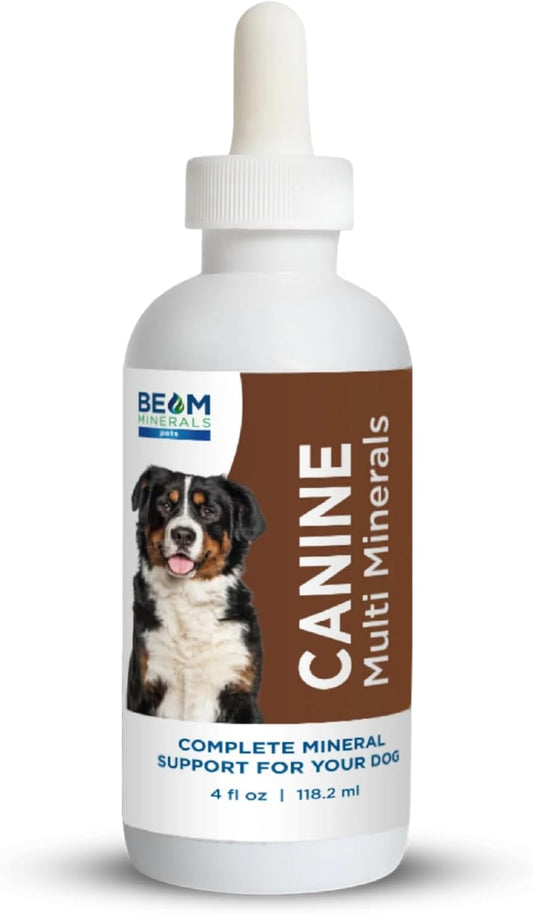Beam Minerals Complete Canine Multi-Minerals | Full-Spectrum Minerals for Dogs | Contains Humic & Fulvic Acid | 4 fl Oz