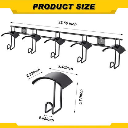 Zonon Horse Tack Bridle Hooks Metal Horse Bridle Rack Stall Hanger for Tack Harness Storage Stall Fence Barn Supplies (1 Pcs,Five Hooks)