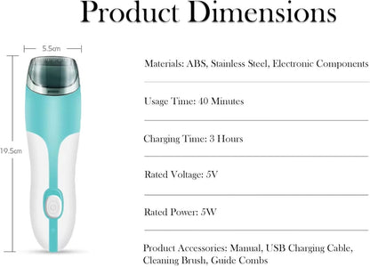 2 in 1 Cat Butt Trimmer & Vacuum, Low Noise Vacuum Suction, 2-Speed Quiet Pet Groomer, USB Rechargeable