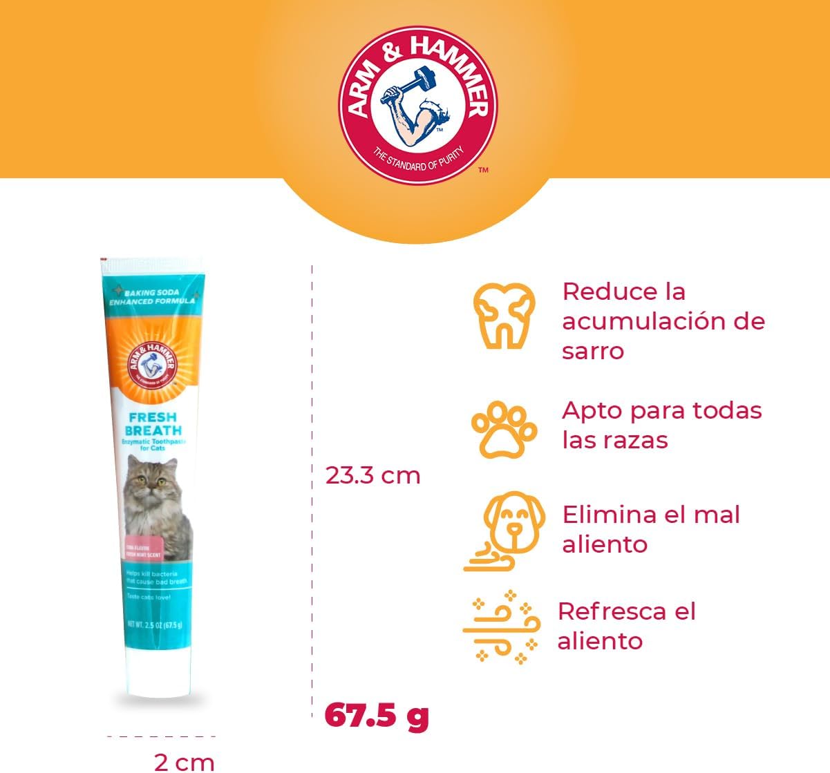 Arm & Hammer Cat Dental Kit - Toothbrush, Toothpaste and Oral Care for Kittens with Tuna and Fresh Mint Flavors