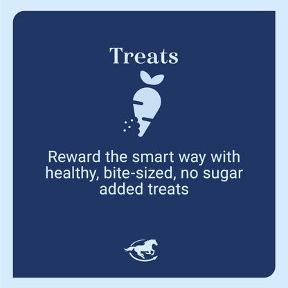 Equi Treats | High-Fiber Horse Treats | Low ESC & Starch | Bite-Sized | No Added Sugar | Bundle of 3 Bags, 4 LB Each: Banana Bread, Carrot Cake, and Apple Pie