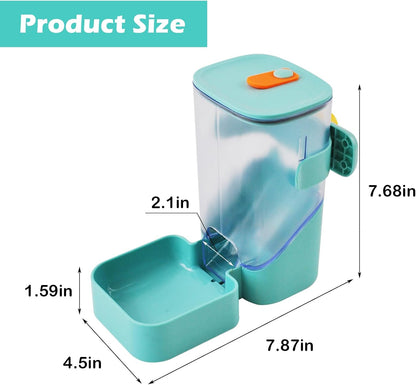 Automatic Rabbit Feeders for Cages,35 oz Hanging Rabbits Food Dispenser Guinea Pig Auto Gravity Feeder for Bunny Chinchilla Ferret Squirrel Hedgehog(Green)