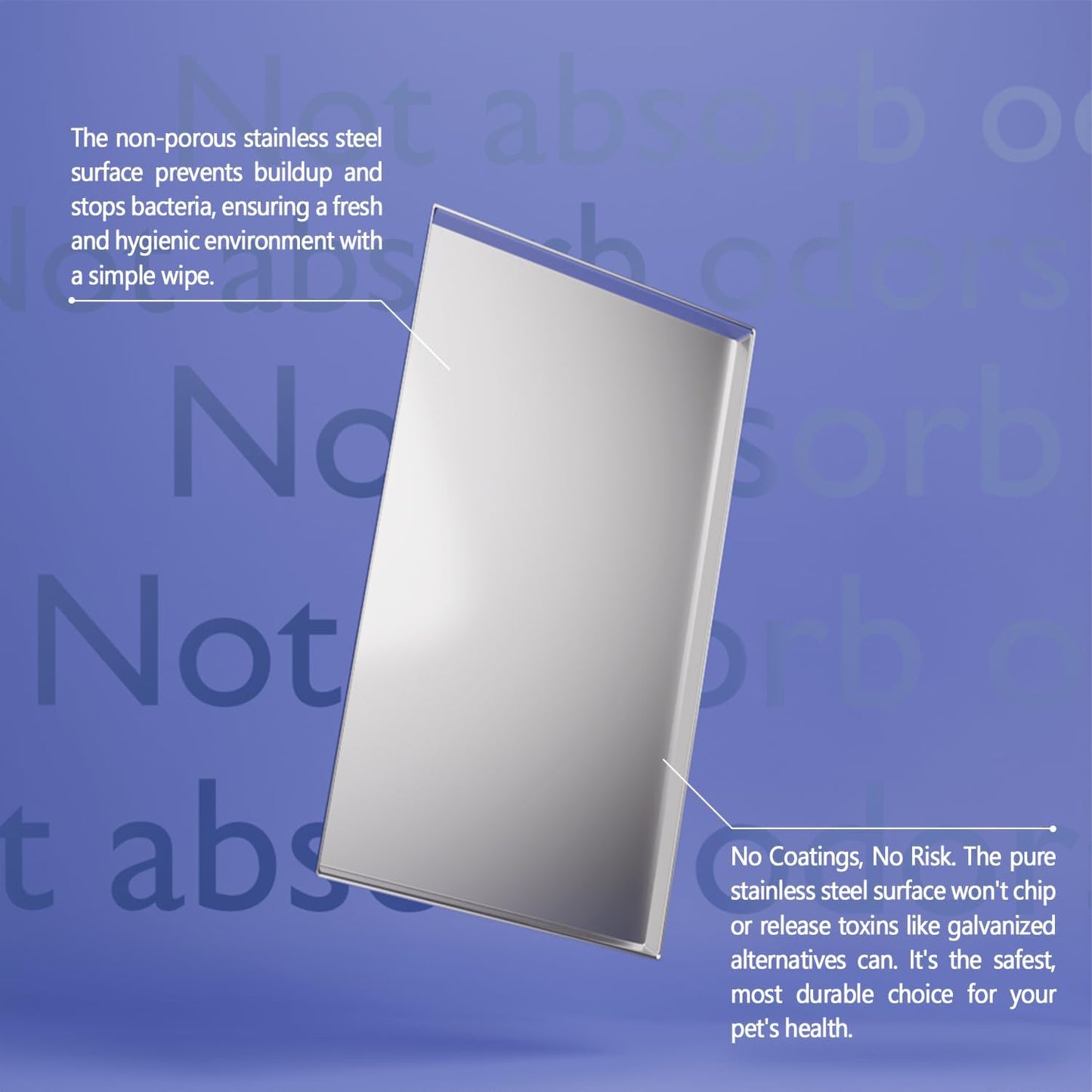 Stainless Steel Dog Crate Tray 35" - Heavy Duty Metal Crate Pan Replacement - Indestructible & Chew Proof Dog Kennel Tray Replacement - Laser Welded Leak-Proof Metal Tray for Dog Crate