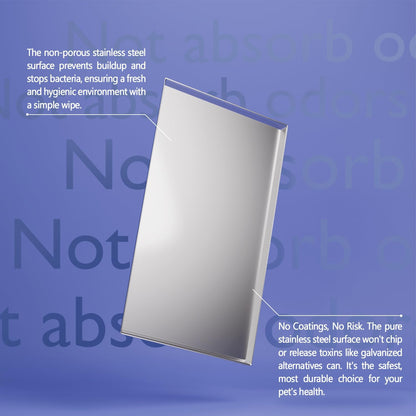 Stainless Steel Dog Crate Tray 35" - Heavy Duty Metal Crate Pan Replacement - Indestructible & Chew Proof Dog Kennel Tray Replacement - Laser Welded Leak-Proof Metal Tray for Dog Crate