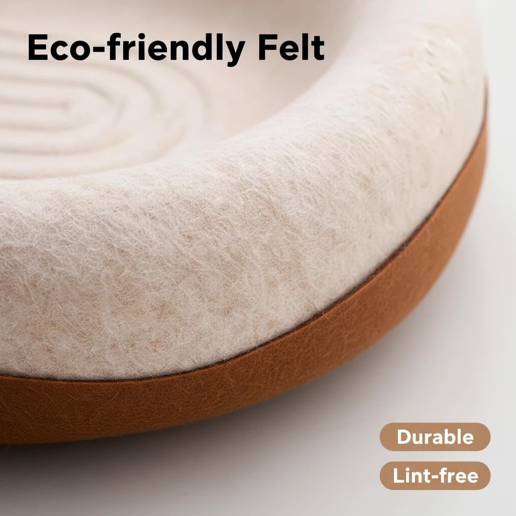 DMZBJ-Large 2-in-1 Cat Scratcher and Bed, Wear-Resistant Felt Material, Suitable for Cats and Large Cats, Effectively Protects Your Couch and Furniture.(White Cat Scratcher)