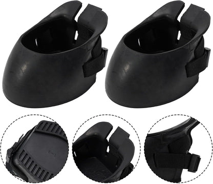 Injury Prevention 2pc Non Slip Rubber Horse Boot Set With Protective Features(L)