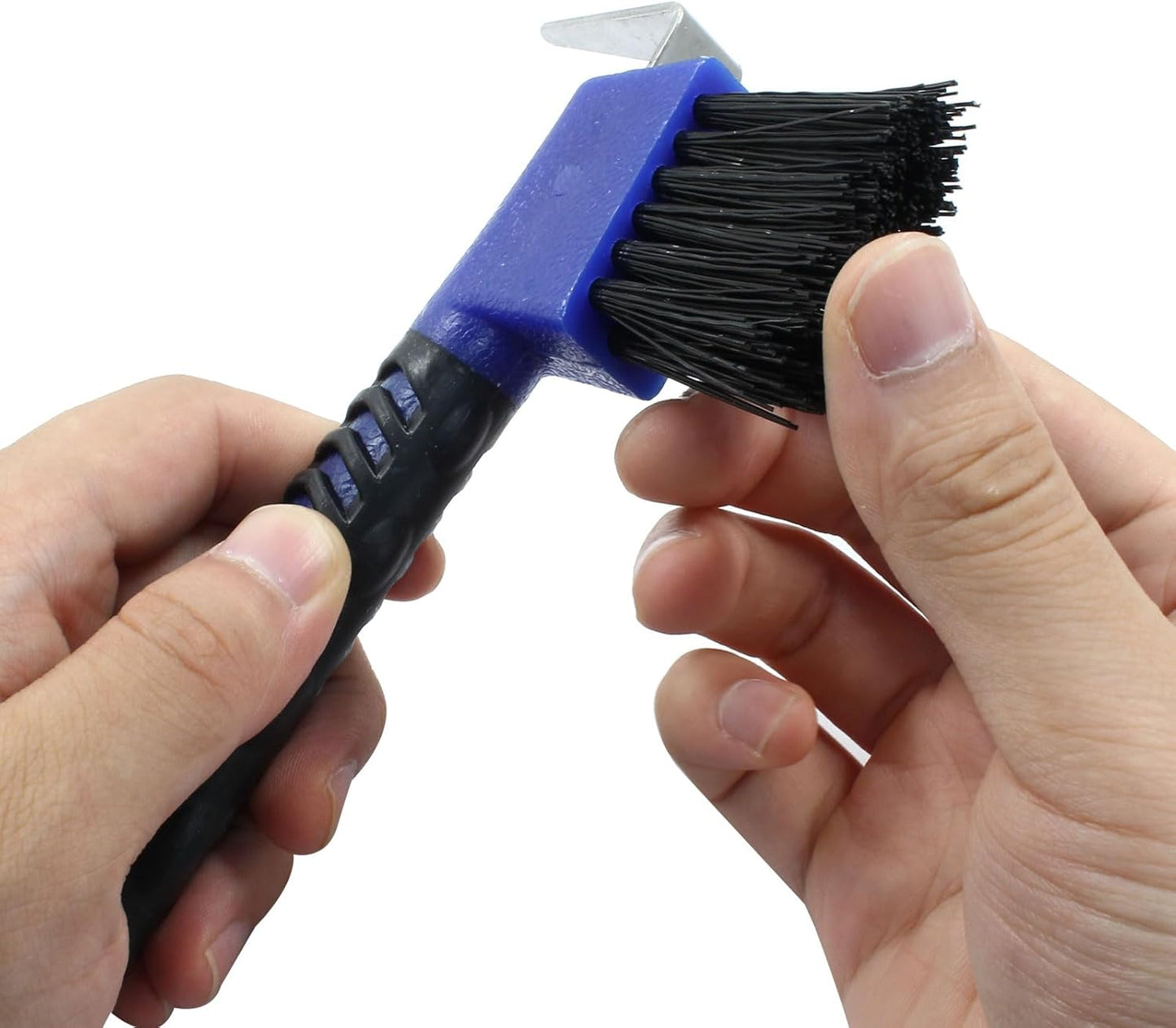 2 Pcs Horse Hoof Pick Brush with Soft Touch Rubber Handle Portable Hoofpick, Blue & Orange