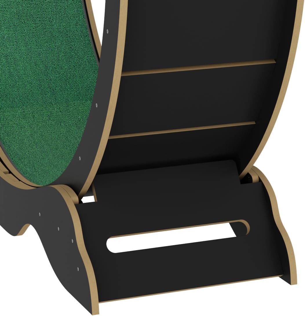 GarveeHome 45'' Cat Exercise Wheel for Indoor Cats, Large Wood Cat Treadmill Small Animal Running Wheels with Lock & Playing Ball, Cats Wheel Exerciser for Weight Loss Black