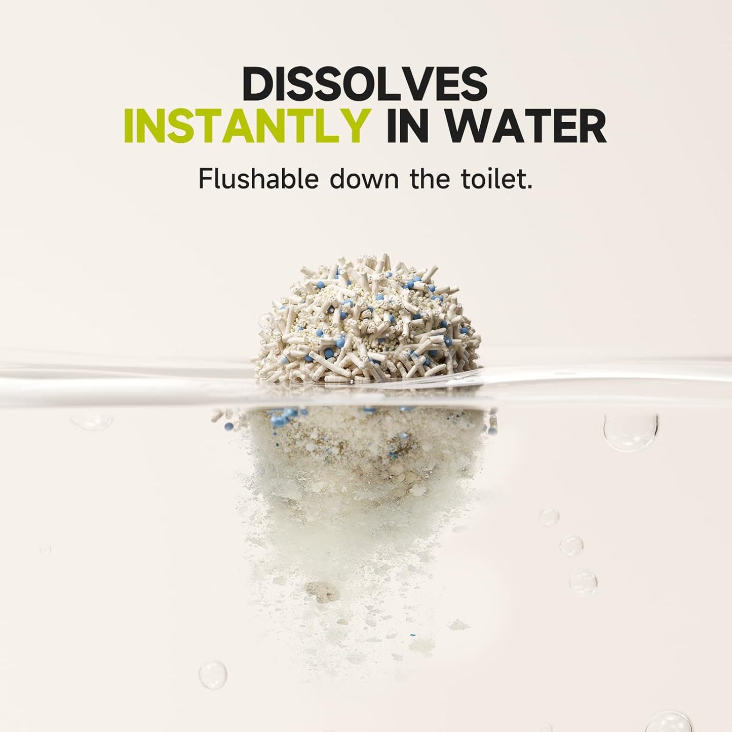 4-in-1 Tofu Cat Litter, Mixed Cassava, Baking Soda, SAP, Natural Plant, Fast Clumping, Strong Water Adsorption & Deodorization, No Tracking, Dust-Free, Flushable, (5.5lbs x 2bags)