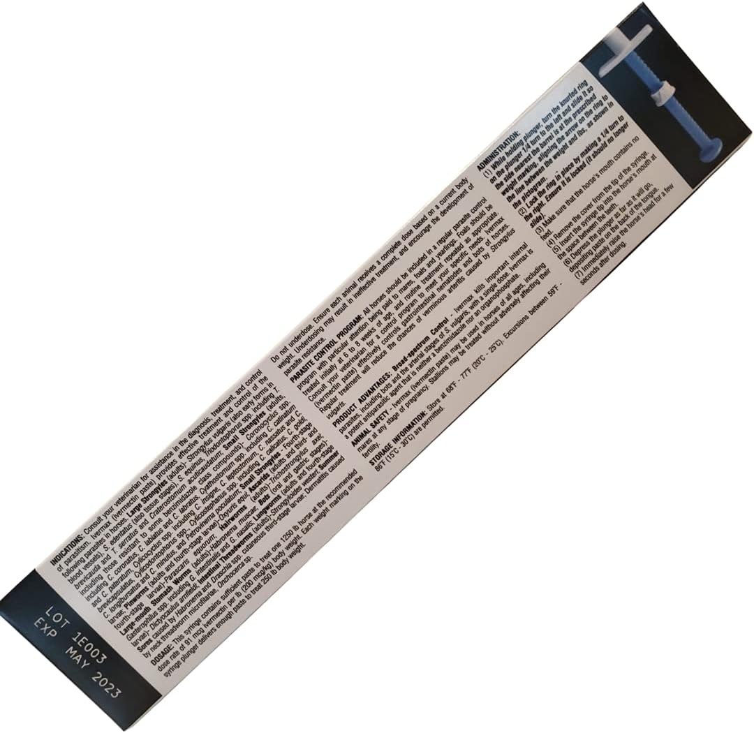 Ivermax Apple Flavored Ivermectin Equine Paste Dewormer - 2 Pack