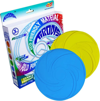 AMAZING TOYZ Dog Flying Discs, 2 Pack Dog Frisbee Toys, Soft Rubber Interactive Fetch Toy for Small Medium Large Dogs - Safe for Teeth & Aggressive Chewers, 7.87 Inch
