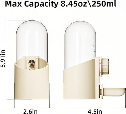 Automatic Hanging Bird Water Bottle - No Drip Cage Mounted Waters Feeder for Parakeets, Cockatiels, Budgies, Lovebirds, Finches, Canaries, Parrots (Bird Cage Accessories Travel Essential)