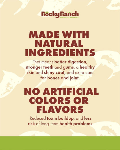 Rocky Ranch, Large Collagen and Bully Braided Stick, Beef Flavor, 3.53 oz, Adult Dog, Natural Chew Treats, Dental Care, High Protein. 1 Count. No additives