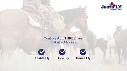JustiFLY Equine 8-8-8 Feedthrough Fly Control Formula for Horses (4.75 lb) – Complete Protection from Stable, Horn & House Flies, Dung Beetle Safe
