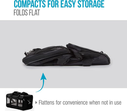 Sherpa Original Deluxe Travel Pet Carrier, Airline Approved & Guaranteed On Board - Black, Medium