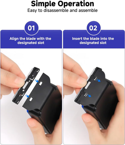 AQQA Magnetic Aquarium Fish Tank Glass Cleaner, Dual-Blades Algae Scraper Glass Cleaner Scrubber, Double Side Floating Aquarium Magnetic Brush for 0.2-0.4 Inch Thick Glass Aquariums Tank (M)