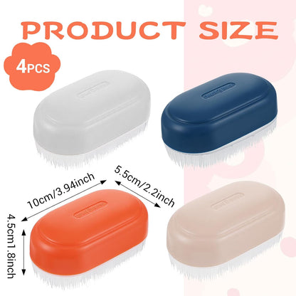 4Pcs Soft Cat Brush for Indoor Cats, Over 1000 Gentle Cat Tongue Brushes With Prickly Serrations, Lightweight Cats Grooming Brush for Daily Grooming & Enhancing Bonding, White