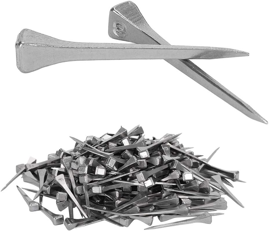 E4 Horseshoe Nails, Steel Horse Hoof Nails, High Tensile Strength Horseshoe Tool Accessories with Proper Rigidity, 250Pcs 4.8CM Horseshoe Nails for Nail Palm Horse Care and Mainten