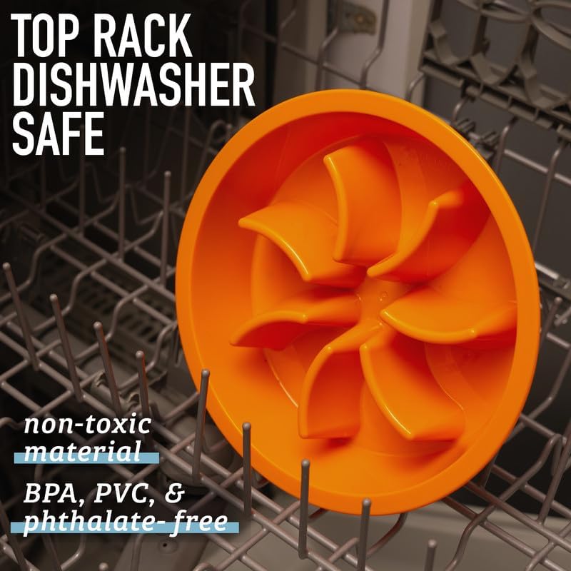 Leash Boss Slow Feeder Dog Bowls - Nonslip Slow Feeder Insert, Healthy Eating Dog Food Bowl, Includes Puppy Essentials Placemat & Star Mold, 2 Cup, Gray