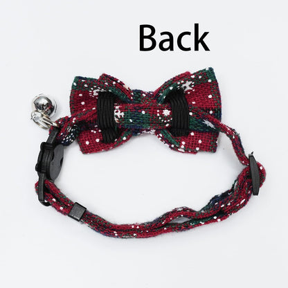1 x Bow Bell Small Animal Collar Christmas Decoration Small Dog Kitten Collar