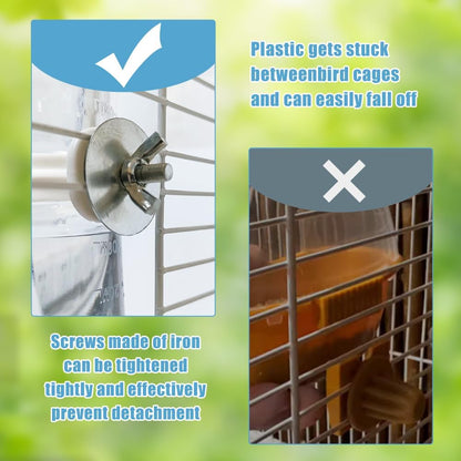 Automatic Pet Bird Water Feeder, Water Dispenser for Cage, Bird Cage Suspended Automatic Pet Water Feeder, Parrot Feeders for Parakeet Budgie Cockatiel Lovebirds Canary Finch