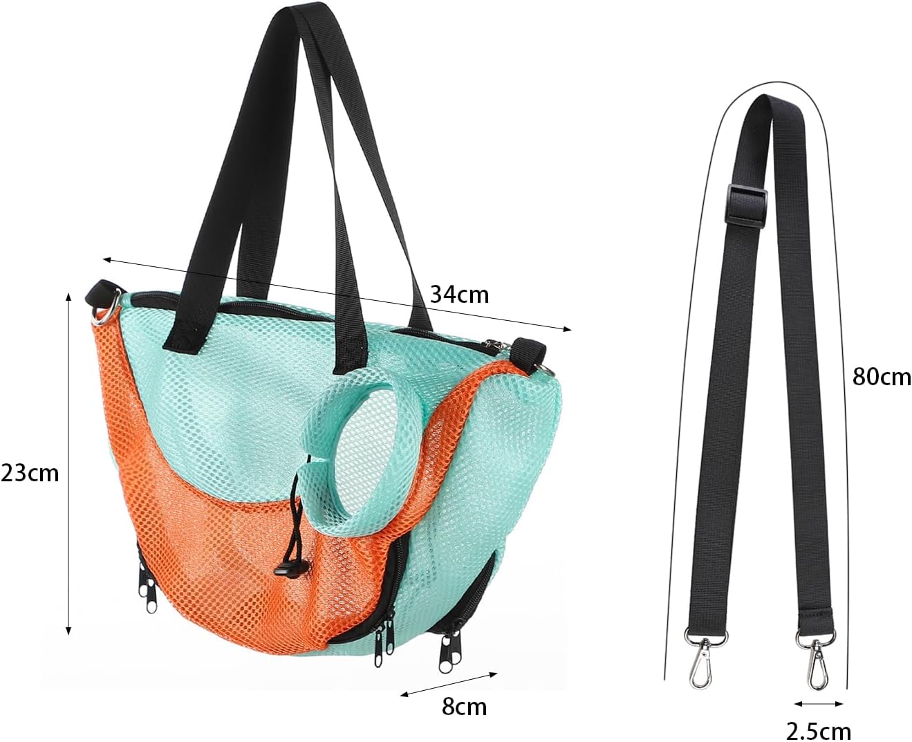 Adjustable Cat Bathing Bag Anti-Bite & Anti-Scratch Bath Washing Mesh Grooming Bag Shoulder Pet Carrier Hands-Free Bag for Small Cats