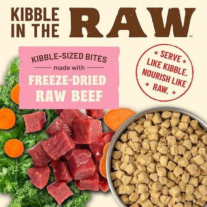 Primal Kibble in The Raw, Freeze Dried Cat Food, Beef, Scoop & Serve, Made with Raw Protein, Whole Ingredient Nutrition, Crafted in The USA, Dry Cat Food, 24 Ounce (1.5 lb) Bag