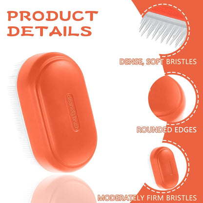 4Pcs Soft Cat Brush for Indoor Cats, Over 1000 Gentle Cat Tongue Brushes With Prickly Serrations, Lightweight Cats Grooming Brush for Daily Grooming & Enhancing Bonding, White